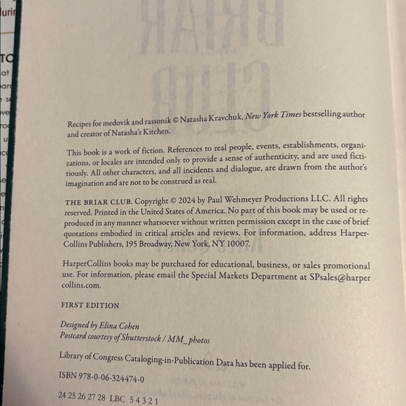 Kate Quinn 'The Briar Club' Novel Hardcover - Picture 7 of 7